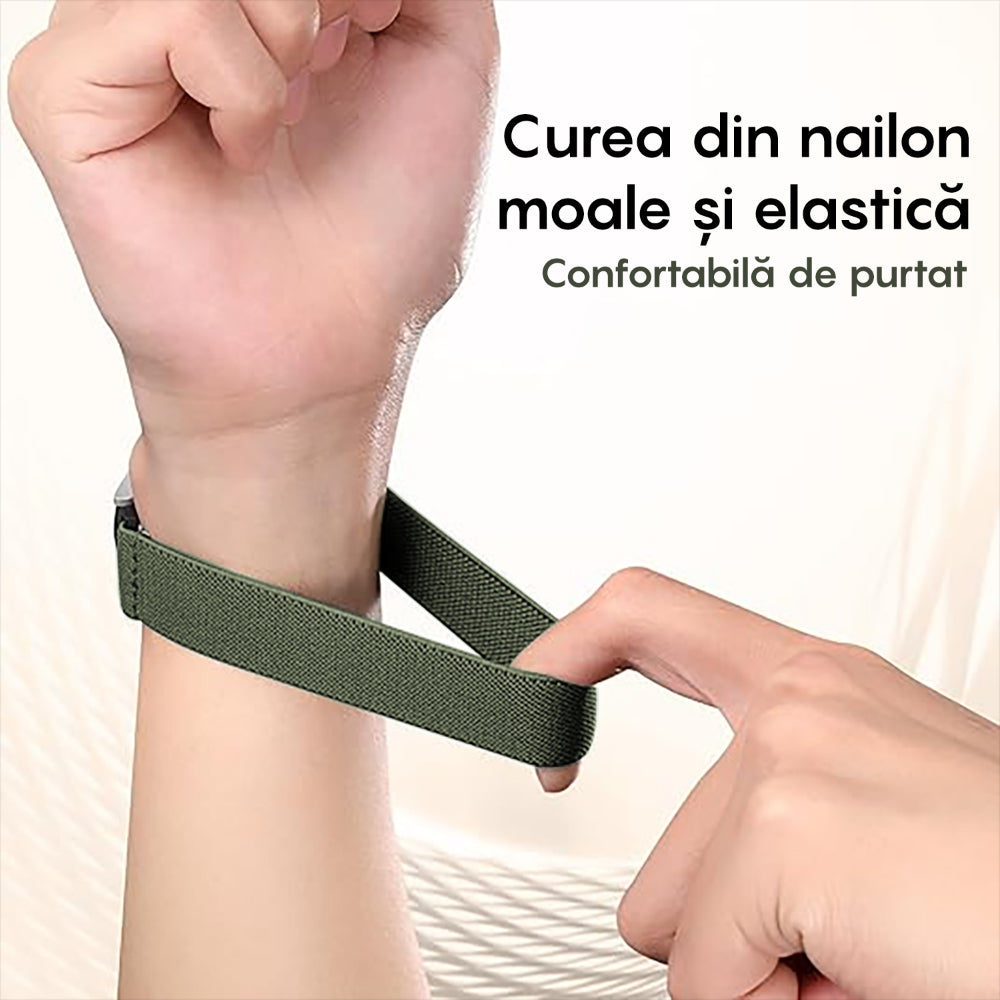 Curea Braided Classic - Samsung Galaxy Watch 7/6/6 Classic/5 Pro/5/4/4 Classic/3 41mm/42 mm/Active 2/Active/FE - 20mm - Verde