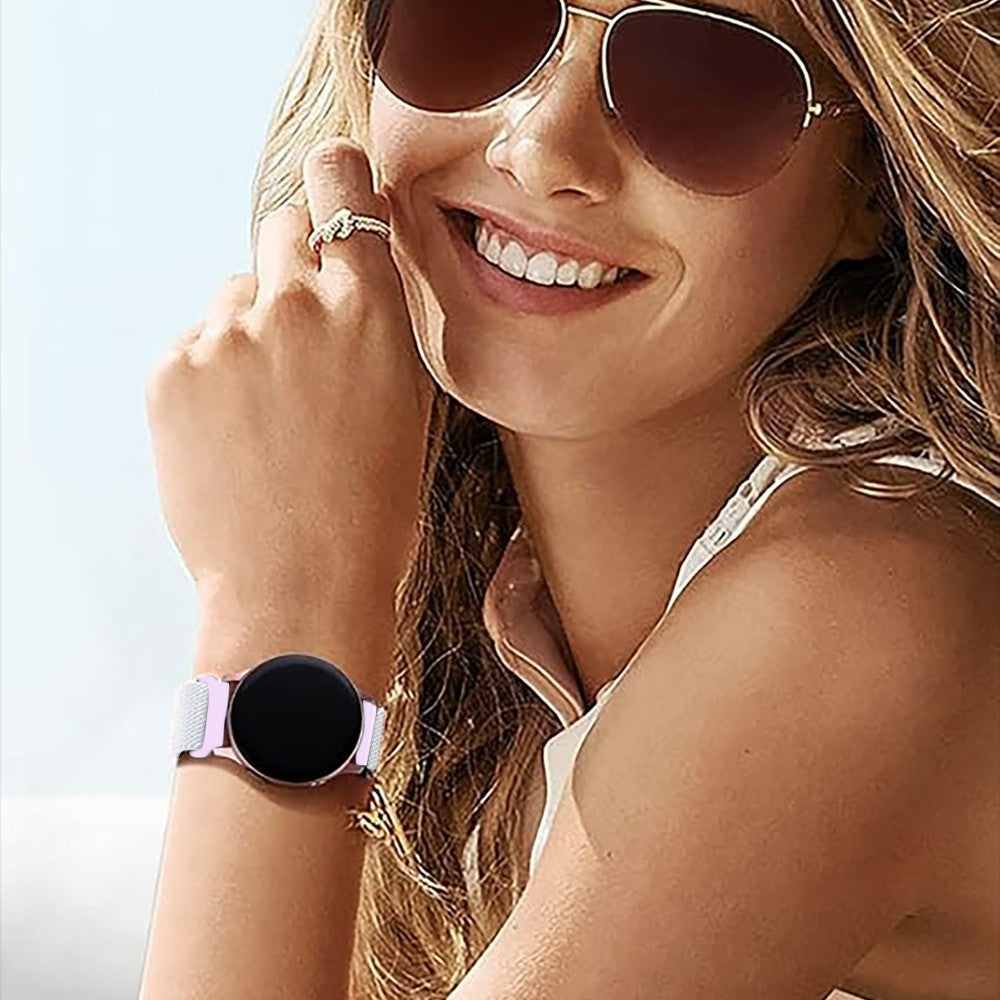 Curea Braided Classic - Samsung Galaxy Watch S3 Frontier/S3 Classic/3 45mm/46mm/Gear S3 - 22mm - Alb
