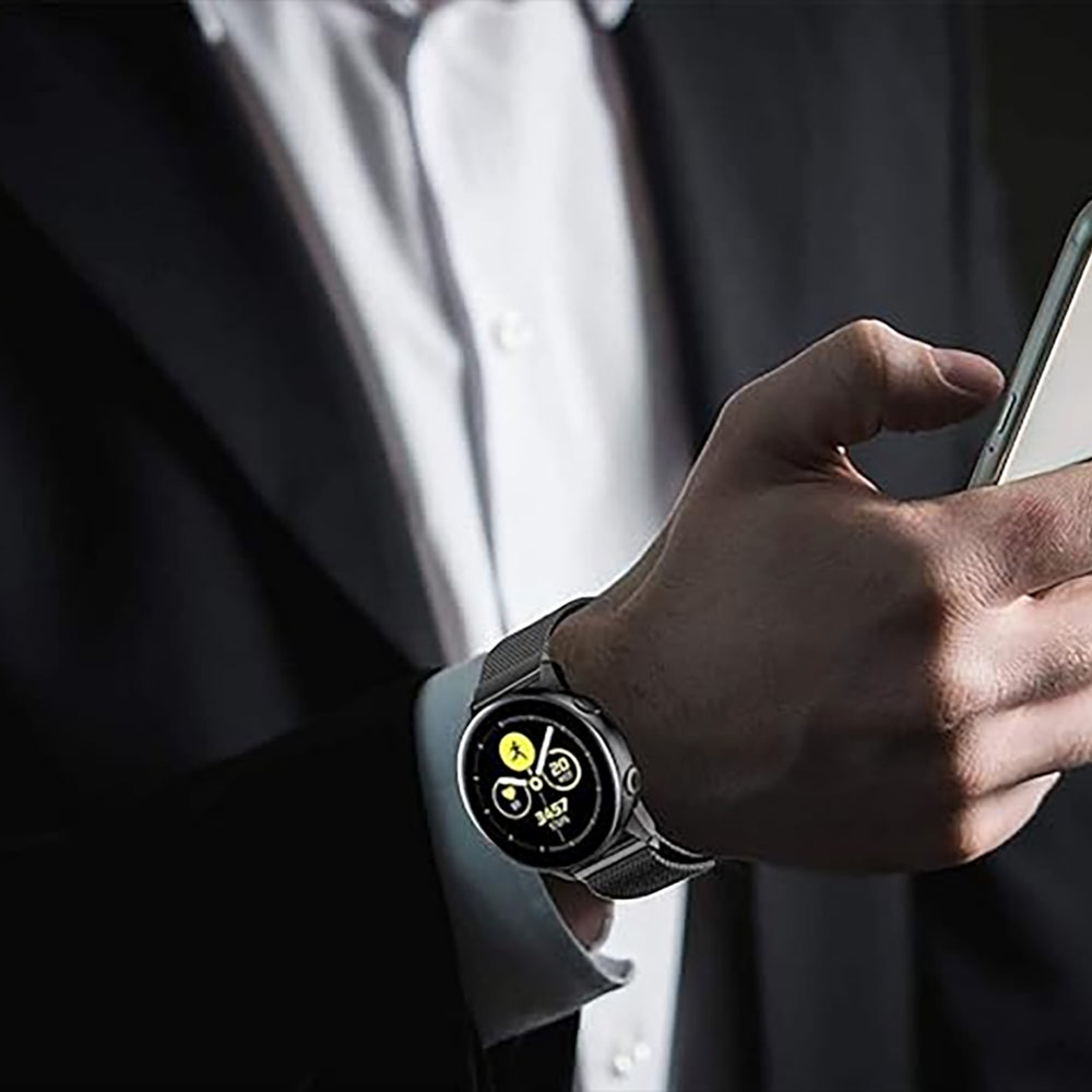 Curea Milanese Essential - Samsung Galaxy Watch S3 Frontier/S3 Classic/3 45mm/46mm/Gear S3 - 22mm - Negru