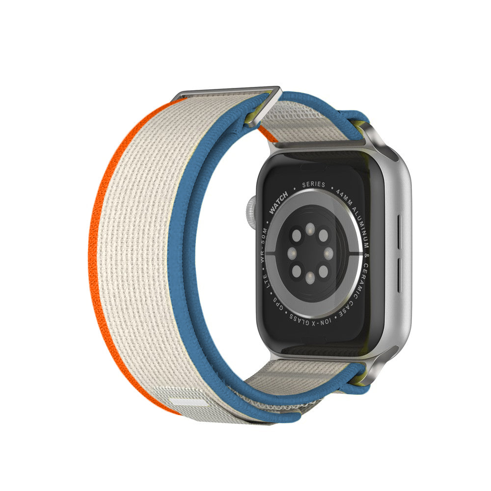 Curea Trail Scout - Apple Watch 1/2/3/4/5/6/7/8/9/SE/Ultra 1/Ultra 2 - 42/44/45/49 MM - Bej/Portocaliu