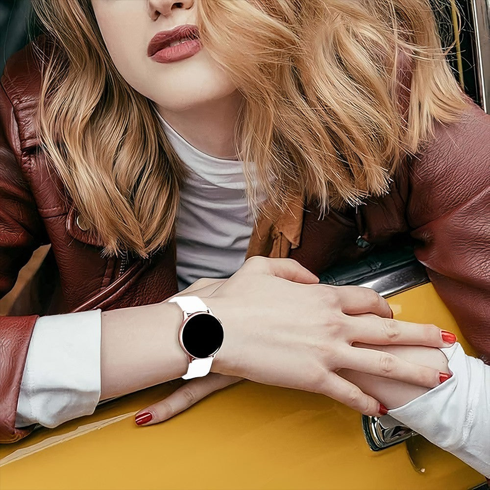 Curea Silicone Classic - Samsung Galaxy Watch 7/6/6 Classic/5 Pro/5/4/4 Classic/3 41mm/42 mm/Active 2/Active/FE - 20mm - Alb