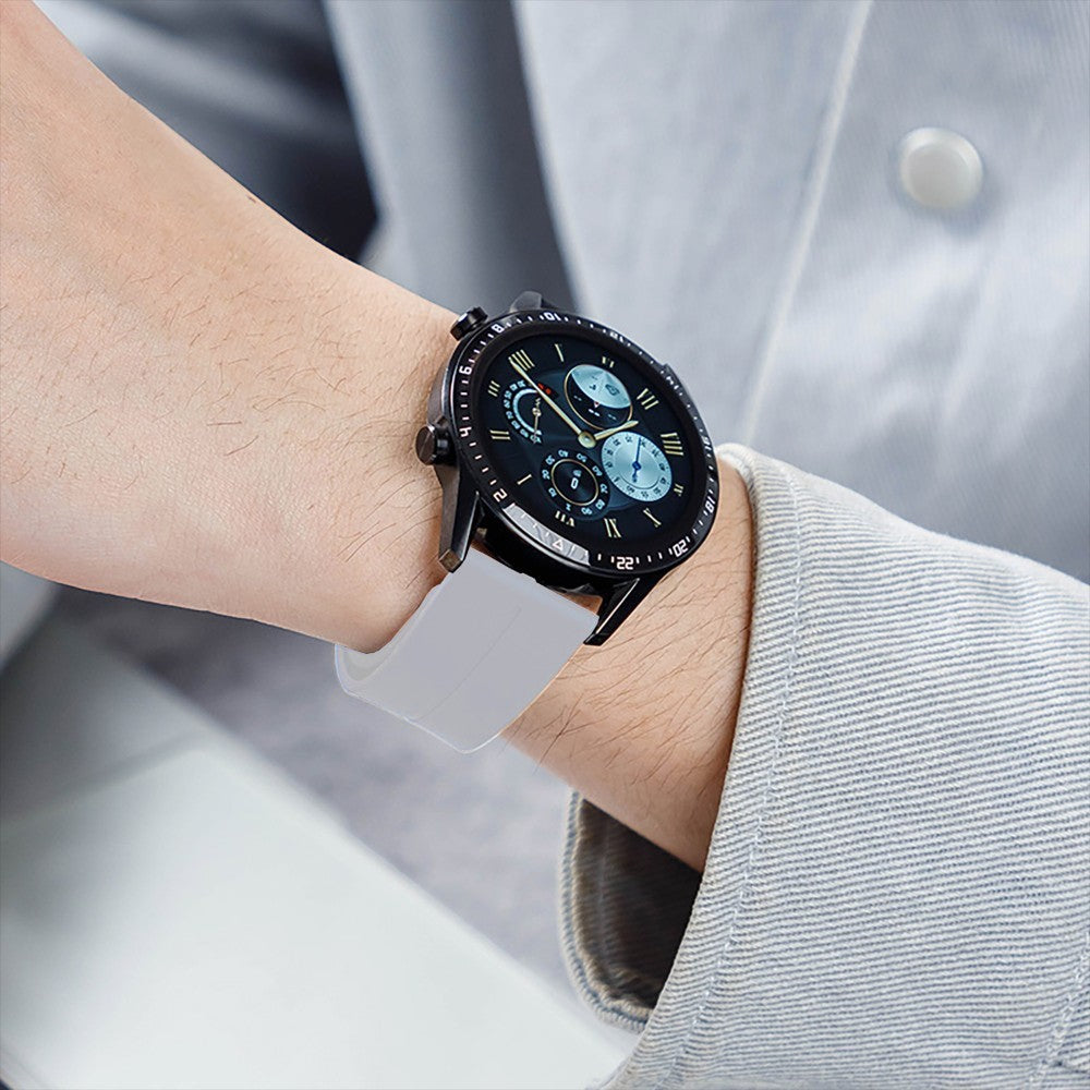 Curea Silicone Metallic Link - Samsung Galaxy Watch S3 Frontier/S3 Classic/3 45mm/46mm/Gear S3 - 22mm - Alb