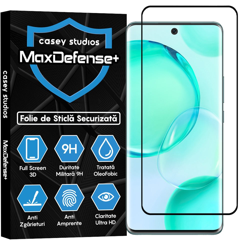 Folie Sticla MaxDefense+ - Honor 50/Huawei nova 9 - Negru