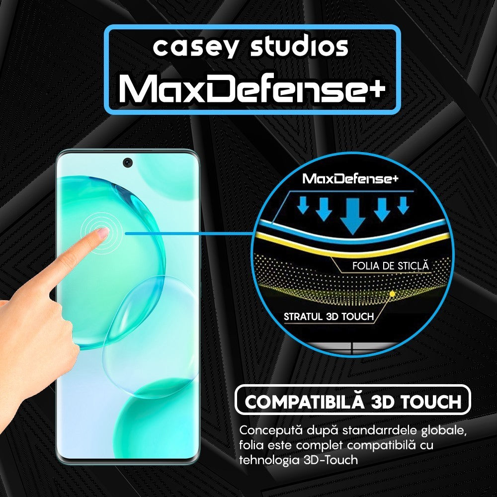 Folie Sticla MaxDefense+ - Honor 50/Huawei nova 9 - Negru