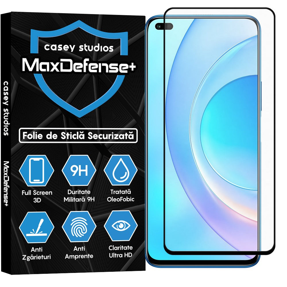 Folie Sticla MaxDefense+ - Honor 50 Lite/Huawei nova 8i - Negru