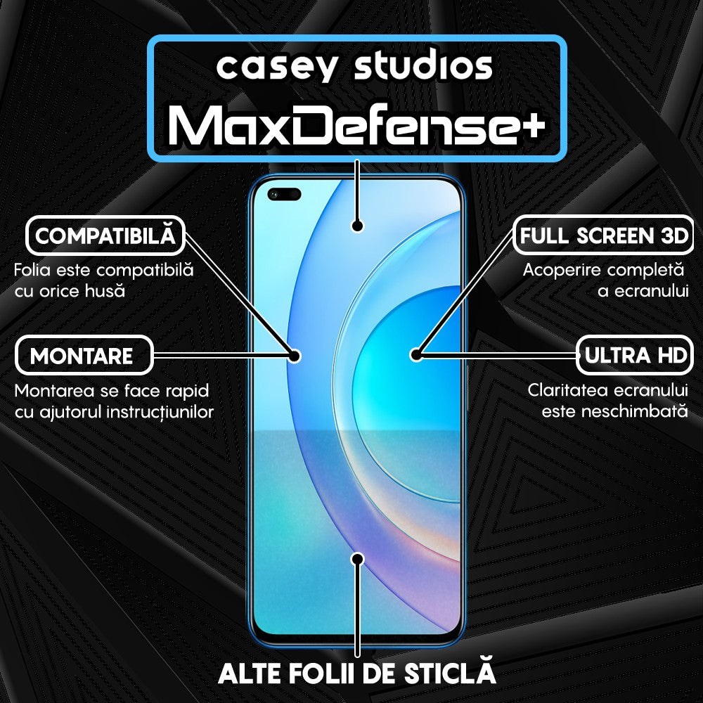 Folie Sticla MaxDefense+ - Honor 50 Lite/Huawei nova 8i - Negru