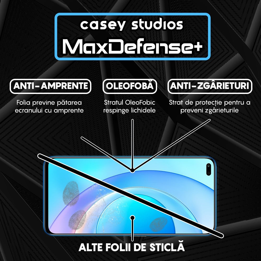 Folie Sticla MaxDefense+ - Honor 50 Lite/Huawei nova 8i - Negru