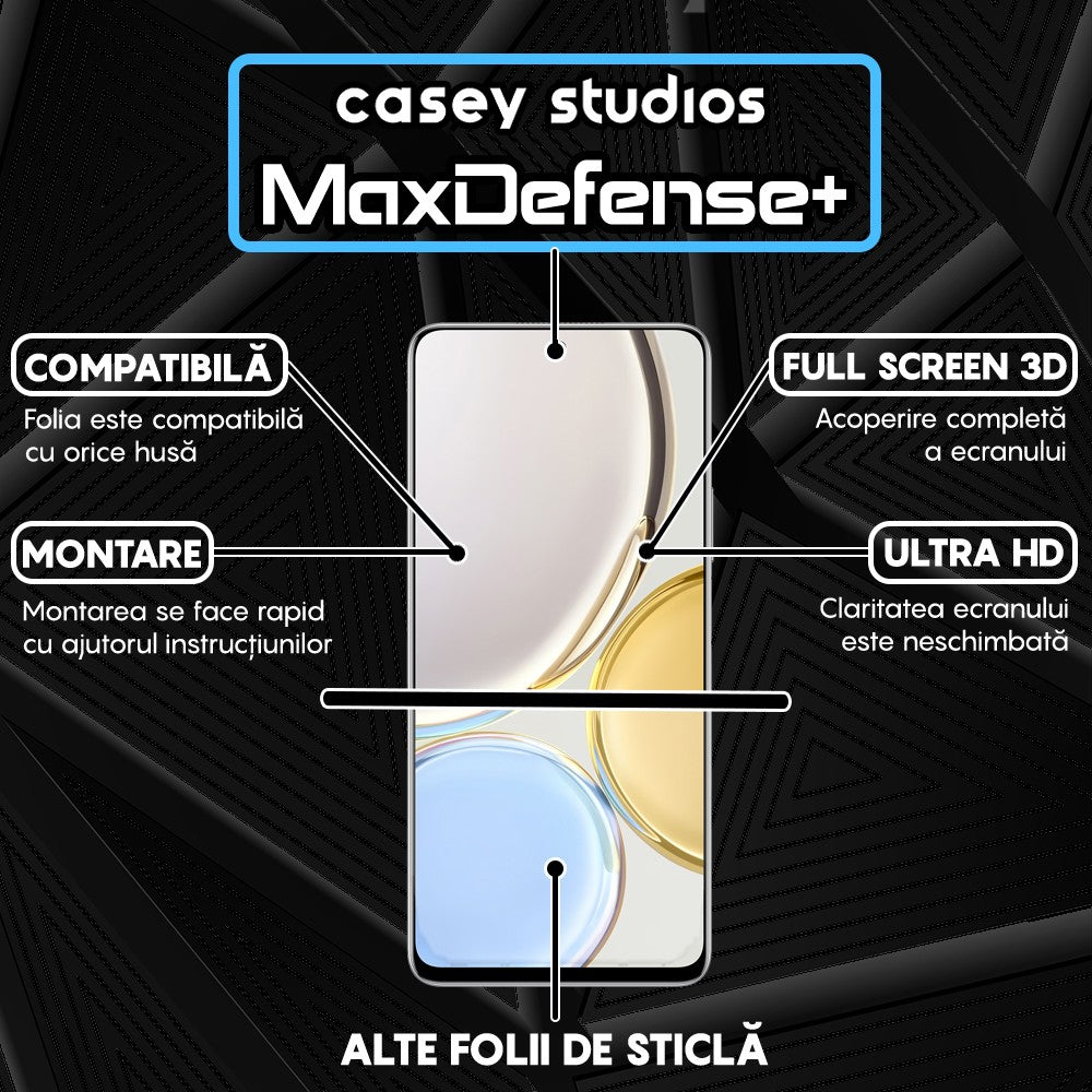 Folie Sticla MaxDefense+ - Honor Magic 4 Lite 5G - Negru