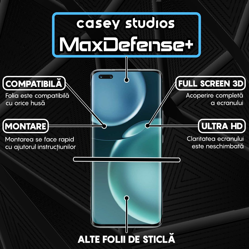 Folie Sticla MaxDefense+ - Honor Magic 4 Pro - Negru