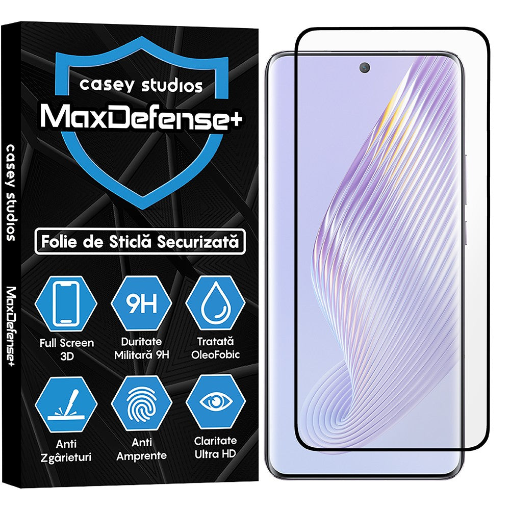 Folie Sticla MaxDefense+ - Honor Magic5 - Negru