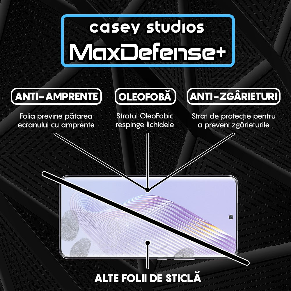Folie Sticla MaxDefense+ - Honor Magic5 - Negru