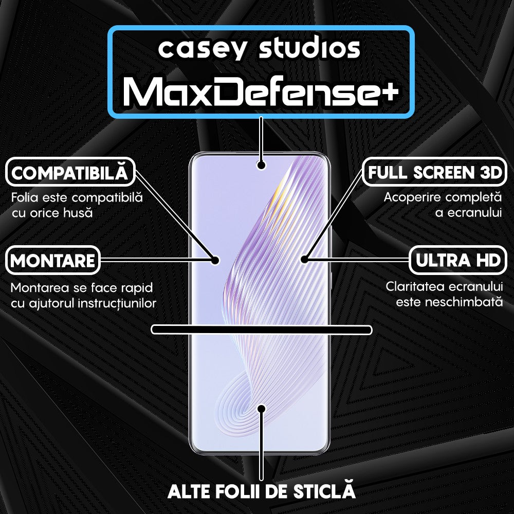 Folie Sticla MaxDefense+ - Honor Magic5 - Negru