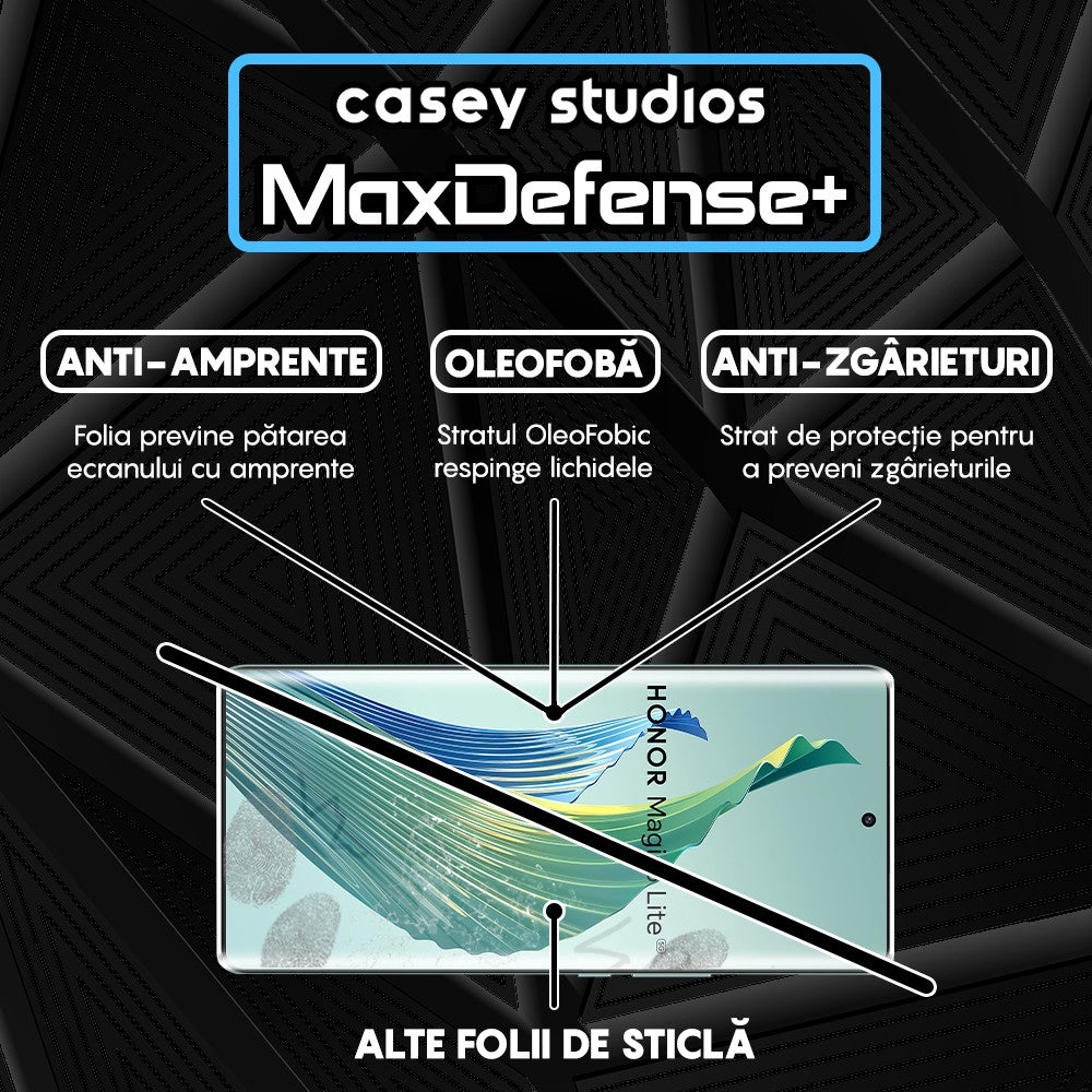 Folie Sticla MaxDefense+ - Honor Magic5 Lite - Negru