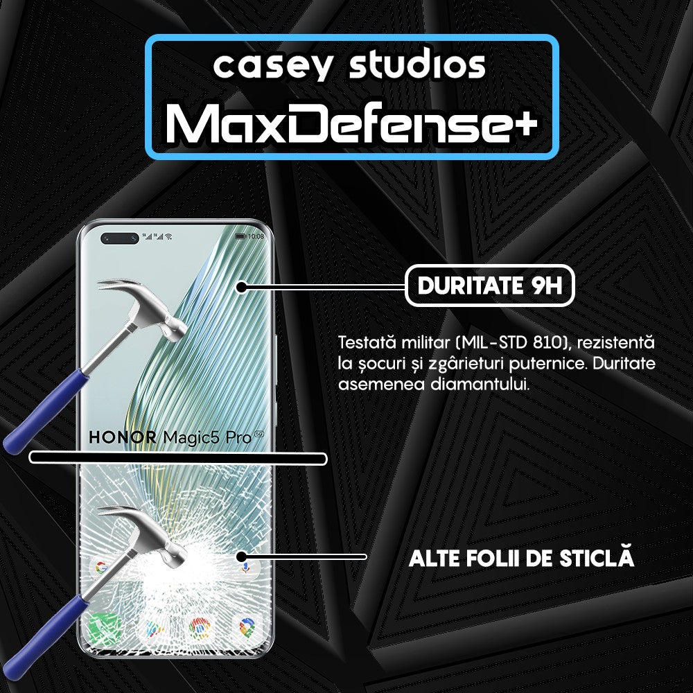 Folie Sticla MaxDefense+ - Honor Magic5 Pro - Negru