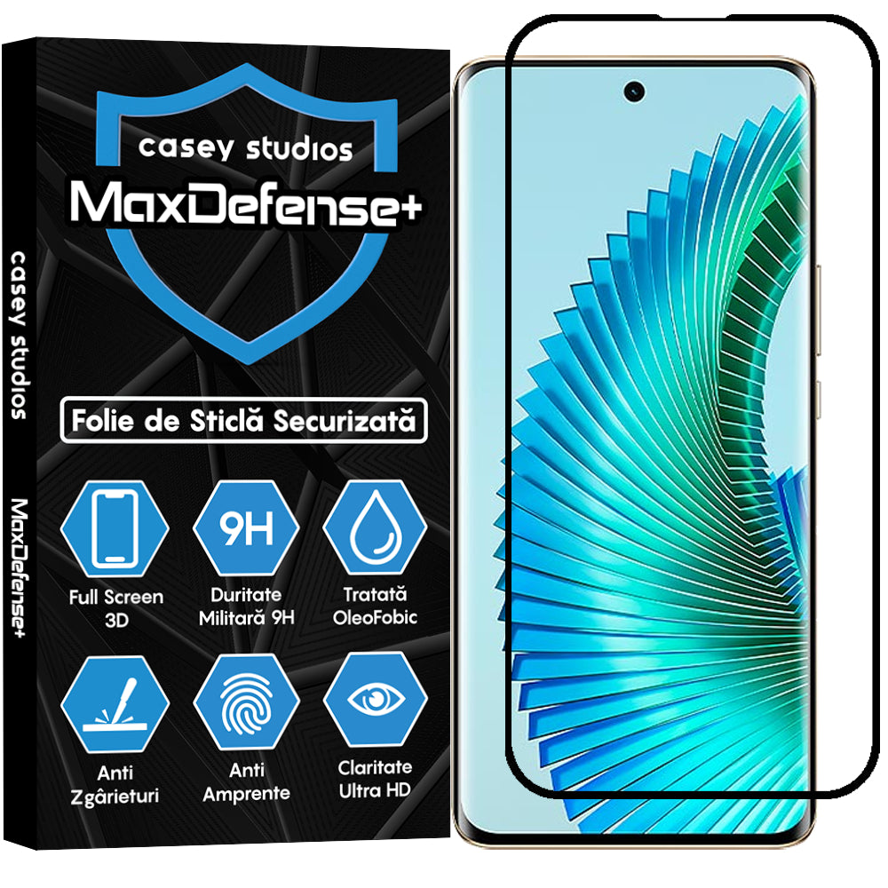 Folie Sticla MaxDefense+ - Honor Magic6 Lite - Negru