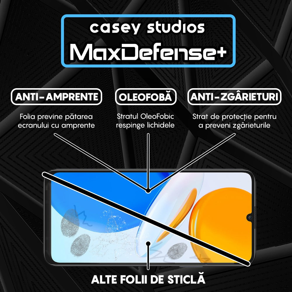 Folie Sticla MaxDefense+ - Honor X7 - Negru