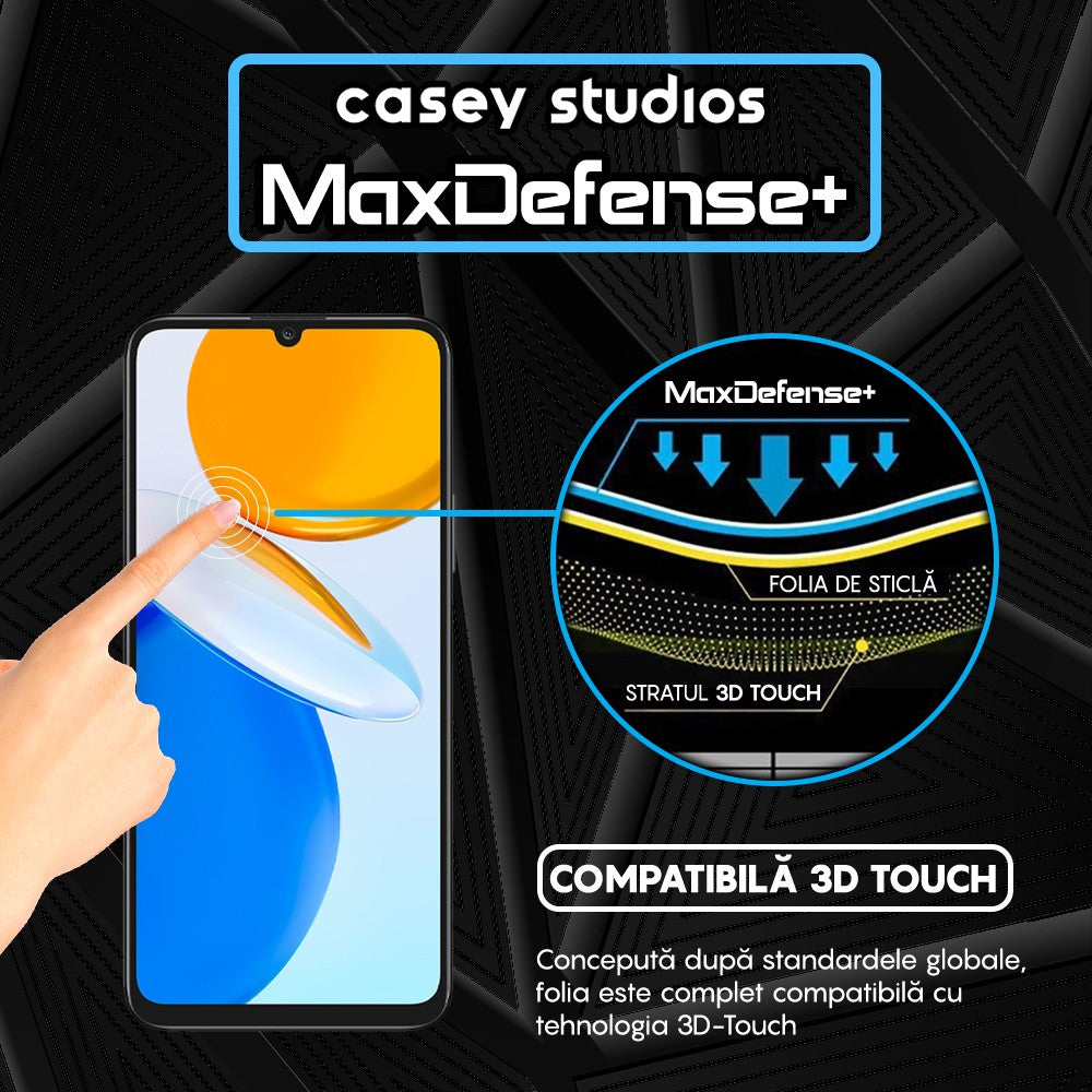 Folie Sticla MaxDefense+ - Honor X7 - Negru