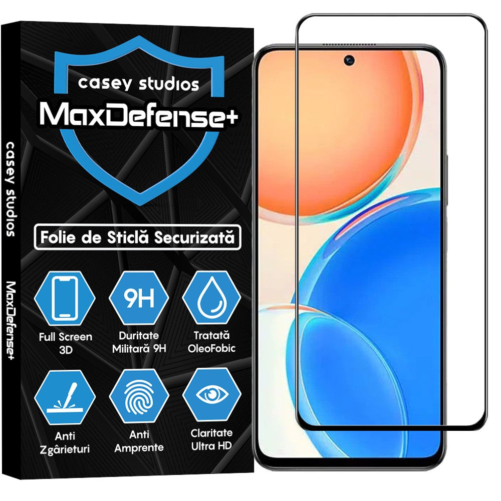 Folie Sticla MaxDefense+ - Honor X8 4G/X8a - Negru