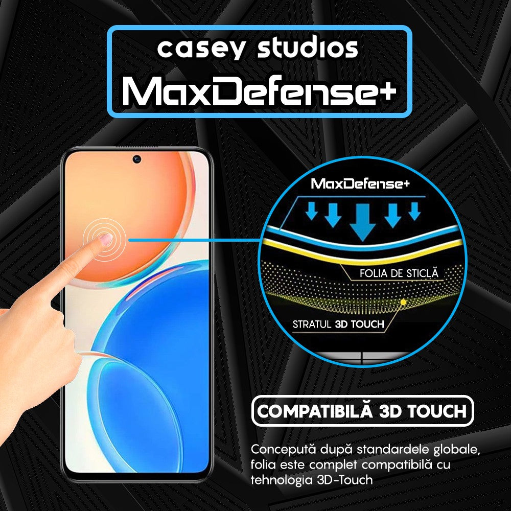 Folie Sticla MaxDefense+ - Honor X8 4G/X8a - Negru