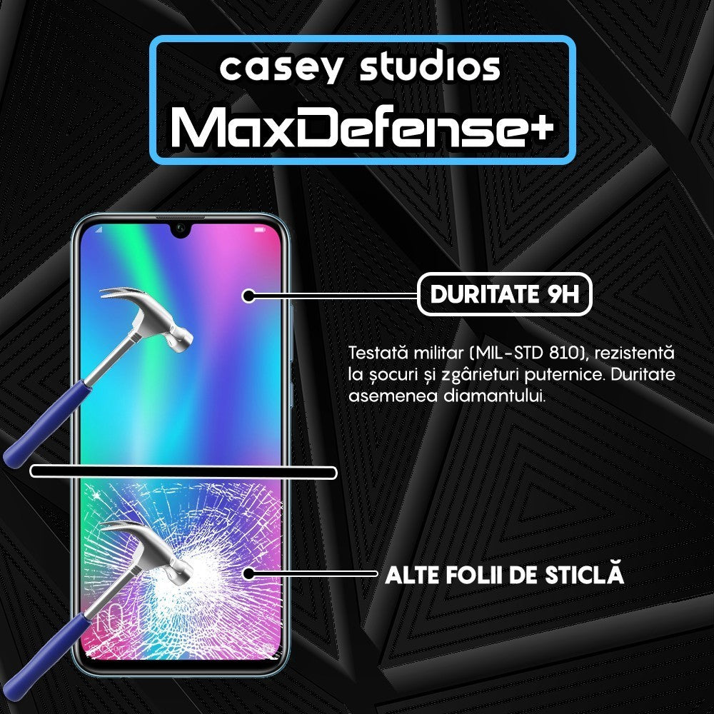 Folie Sticla MaxDefense+ - Huawei Honor 10 Lite/Honor 20 Lite/P Smart 2019/P Smart Plus 2019 - Negru