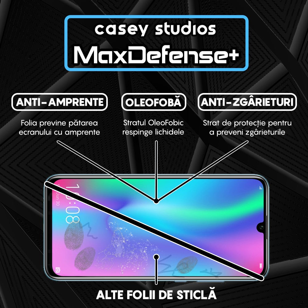 Folie Sticla MaxDefense+ - Huawei Honor 10 Lite/Honor 20 Lite/P Smart 2019/P Smart Plus 2019 - Negru