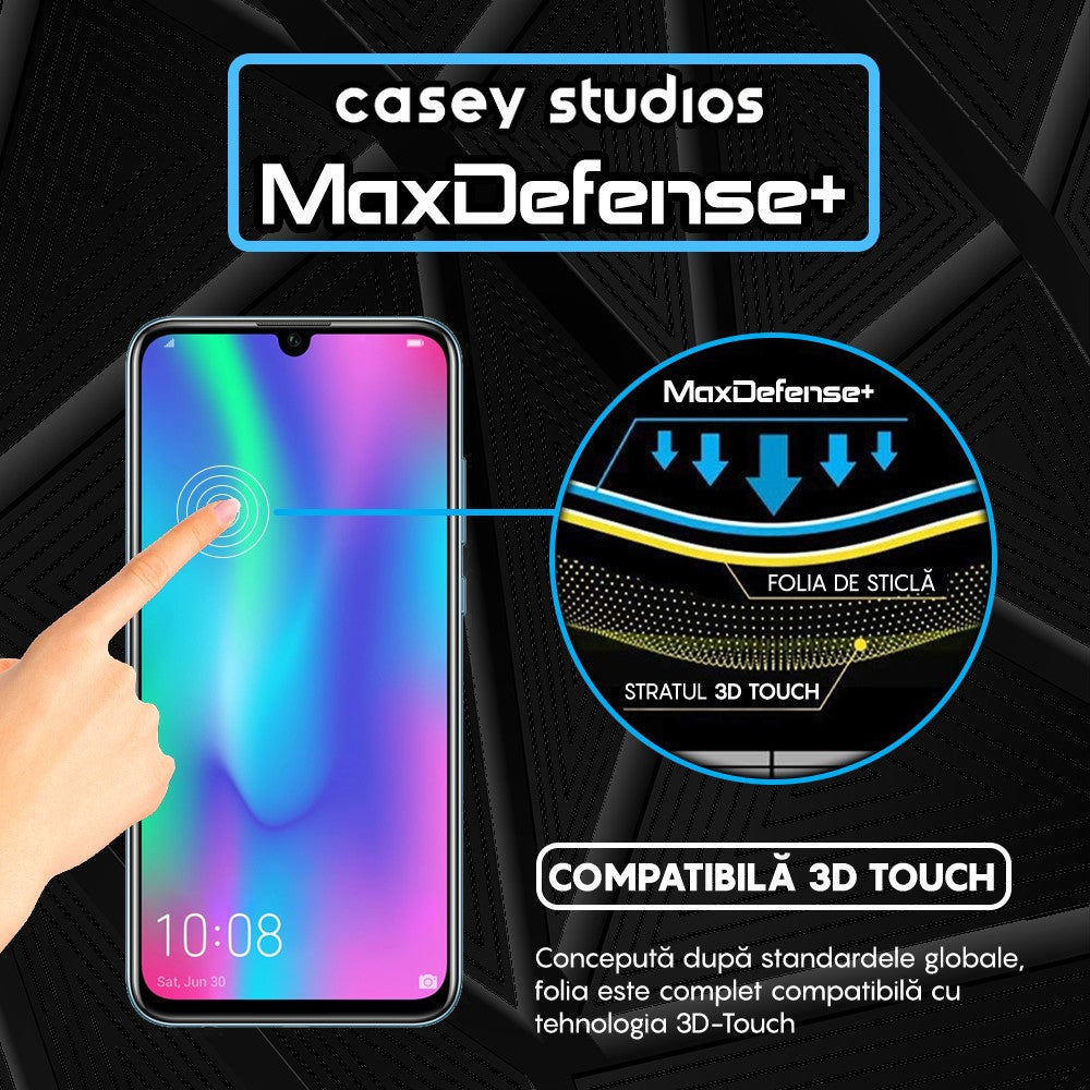 Folie Sticla MaxDefense+ - Huawei Honor 10 Lite/Honor 20 Lite/P Smart 2019/P Smart Plus 2019 - Negru