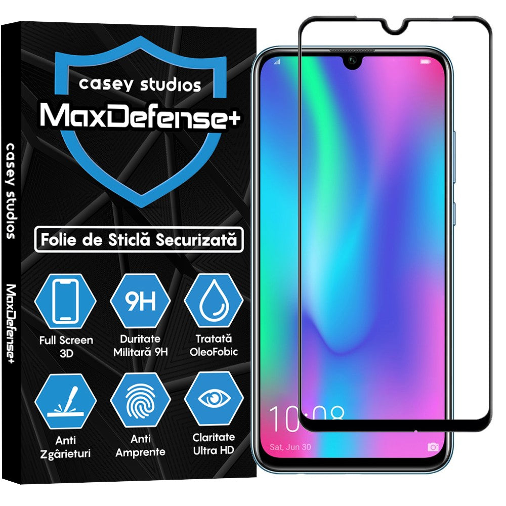 Folie Sticla MaxDefense+ - Huawei Honor 10 Lite/Honor 20 Lite/P Smart 2019/P Smart Plus 2019 - Negru