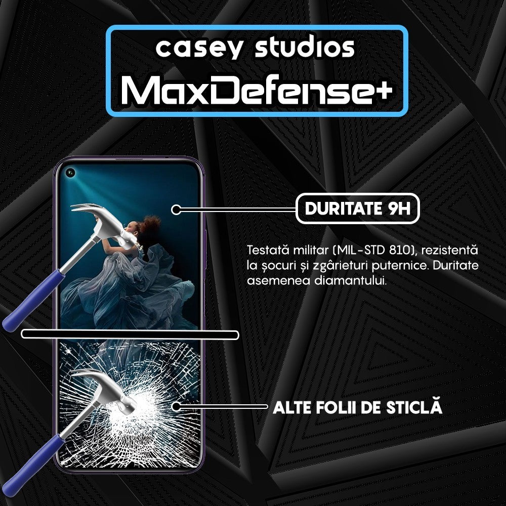 Folie Sticla MaxDefense+ - Huawei Honor 20/Honor 20 Pro/Mate 30 Lite/Nova 5T - Negru