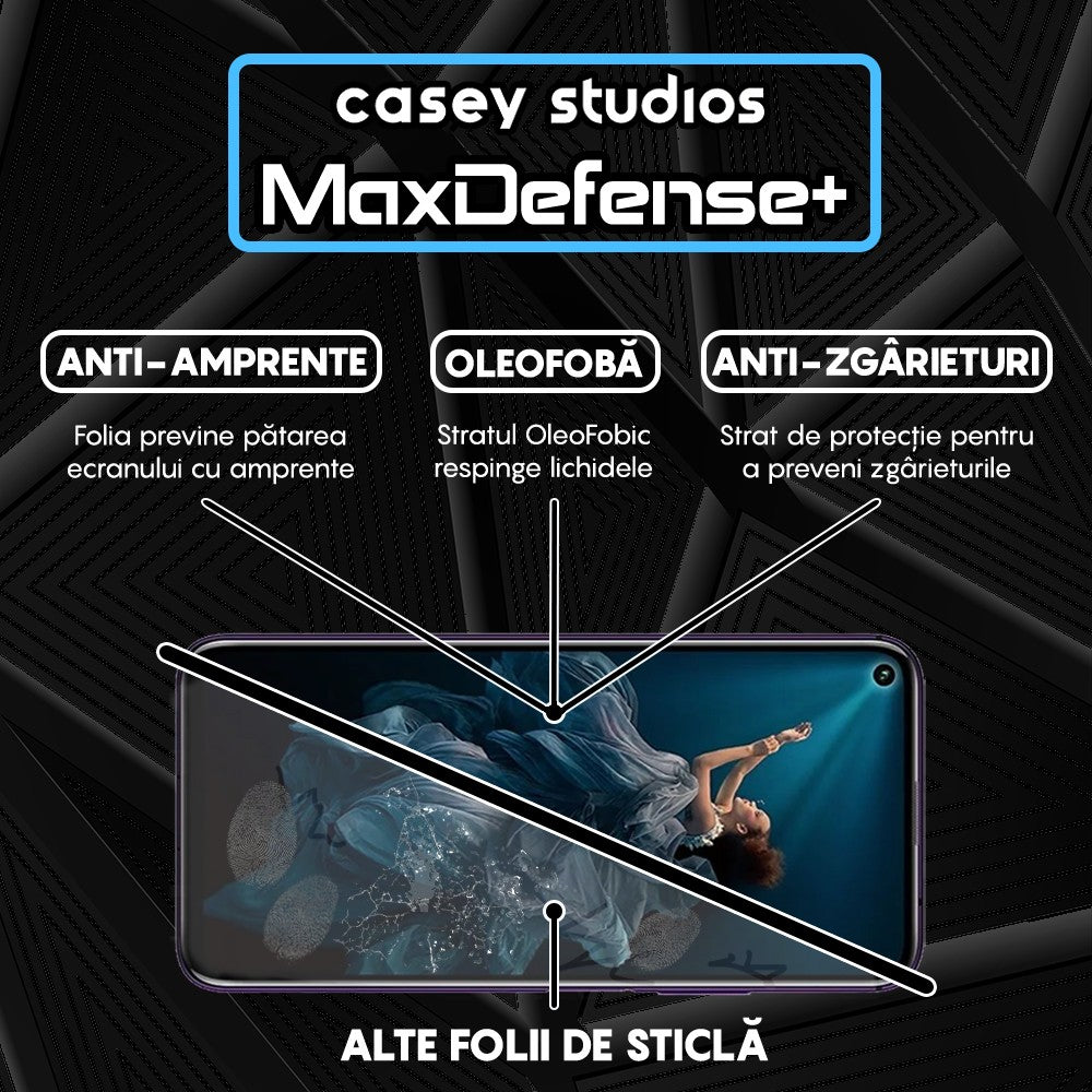 Folie Sticla MaxDefense+ - Huawei Honor 20/Honor 20 Pro/Mate 30 Lite/Nova 5T - Negru