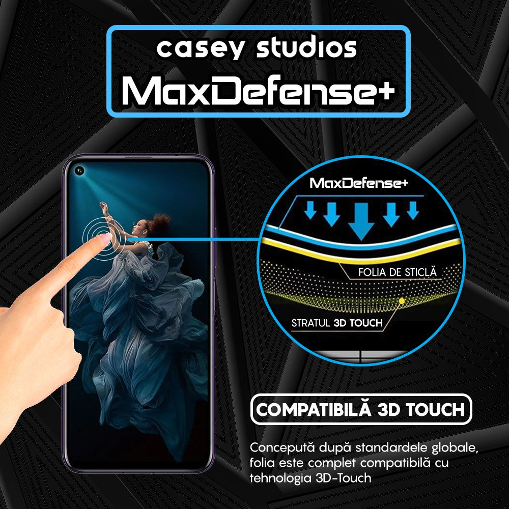 Folie Sticla MaxDefense+ - Huawei Honor 20/Honor 20 Pro/Mate 30 Lite/Nova 5T - Negru