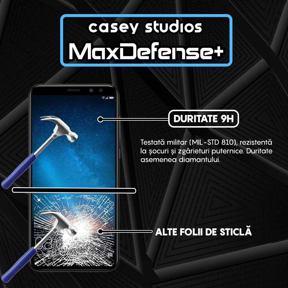 Folie Sticla MaxDefense+ - Huawei Mate 10 Lite - Negru