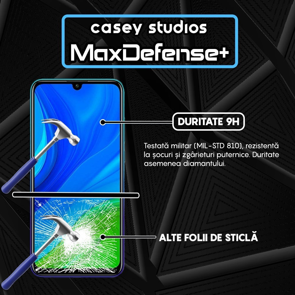 Folie Sticla MaxDefense+ - Huawei P Smart 2020 - Negru