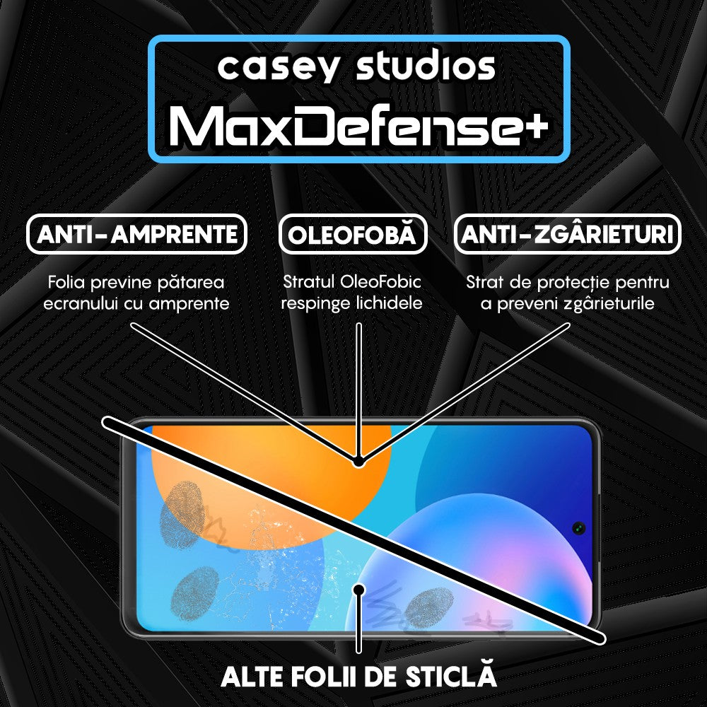Folie Sticla MaxDefense+ - Huawei P smart 2021 - Negru