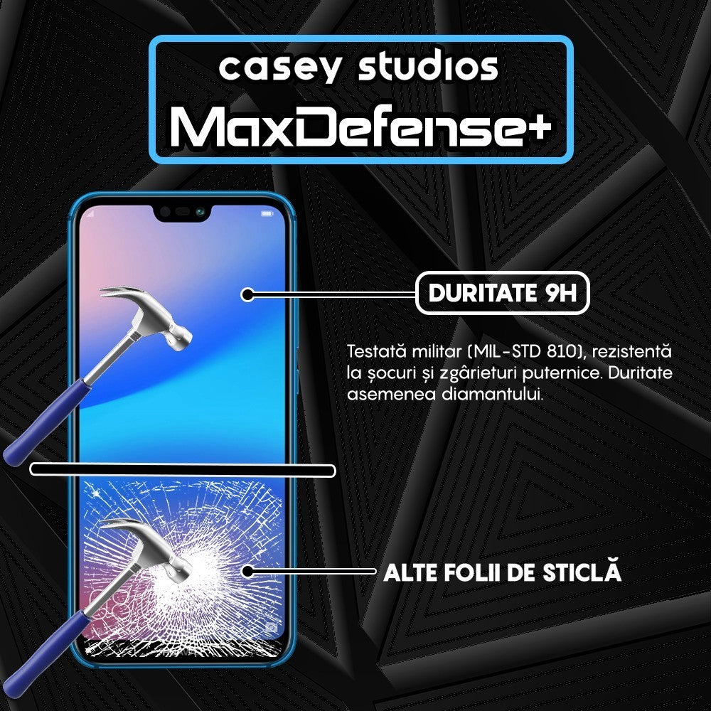 Folie Sticla MaxDefense+ - Huawei P20 lite - Negru