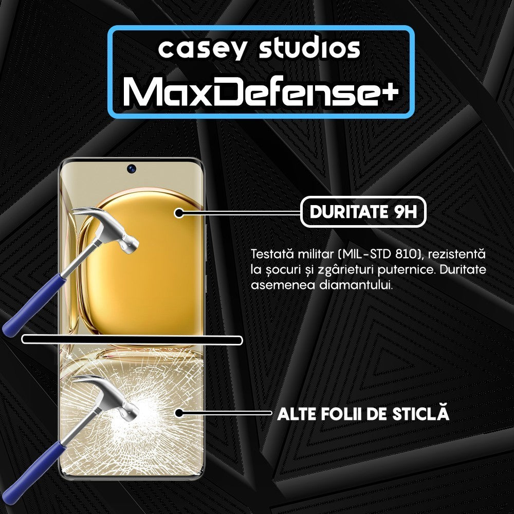 Folie Sticla MaxDefense+ - Huawei P50 Pro - Negru