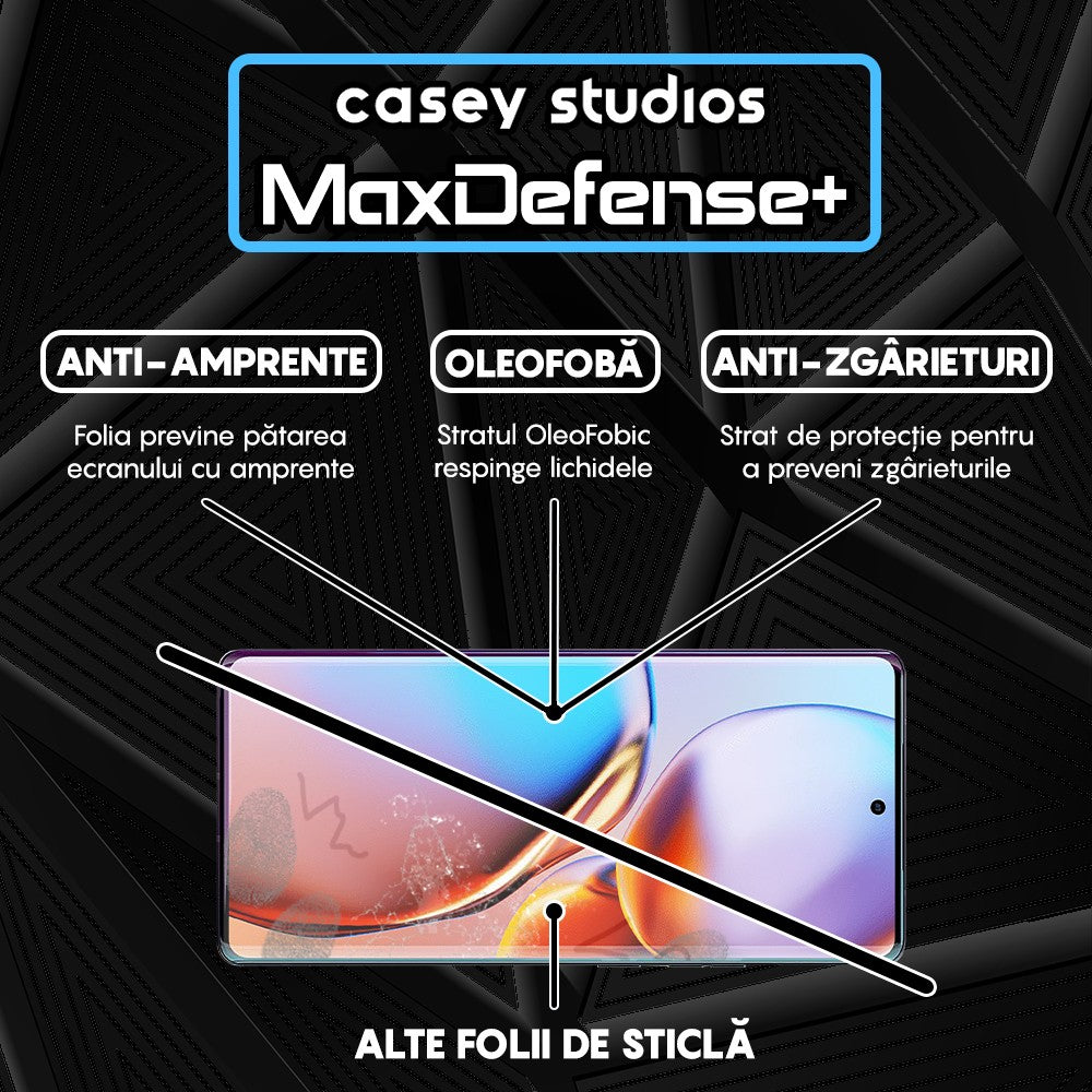 Folie Sticla MaxDefense+ - Motorola Edge 2023 - Negru