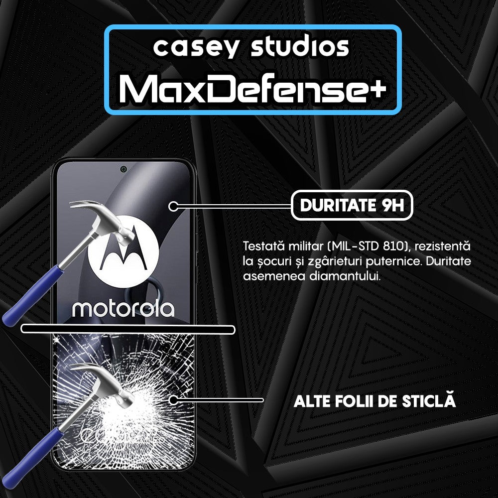 Folie Sticla MaxDefense+ - Motorola Edge 30 Neo - Negru