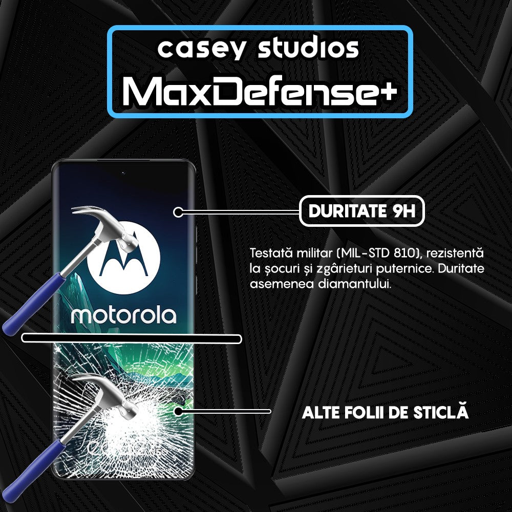 Folie Sticla MaxDefense+ - Motorola Edge 40/Edge 40 Neo - Negru
