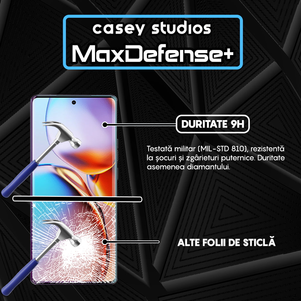 Folie Sticla MaxDefense+ - Motorola Edge Plus 2023 - Negru