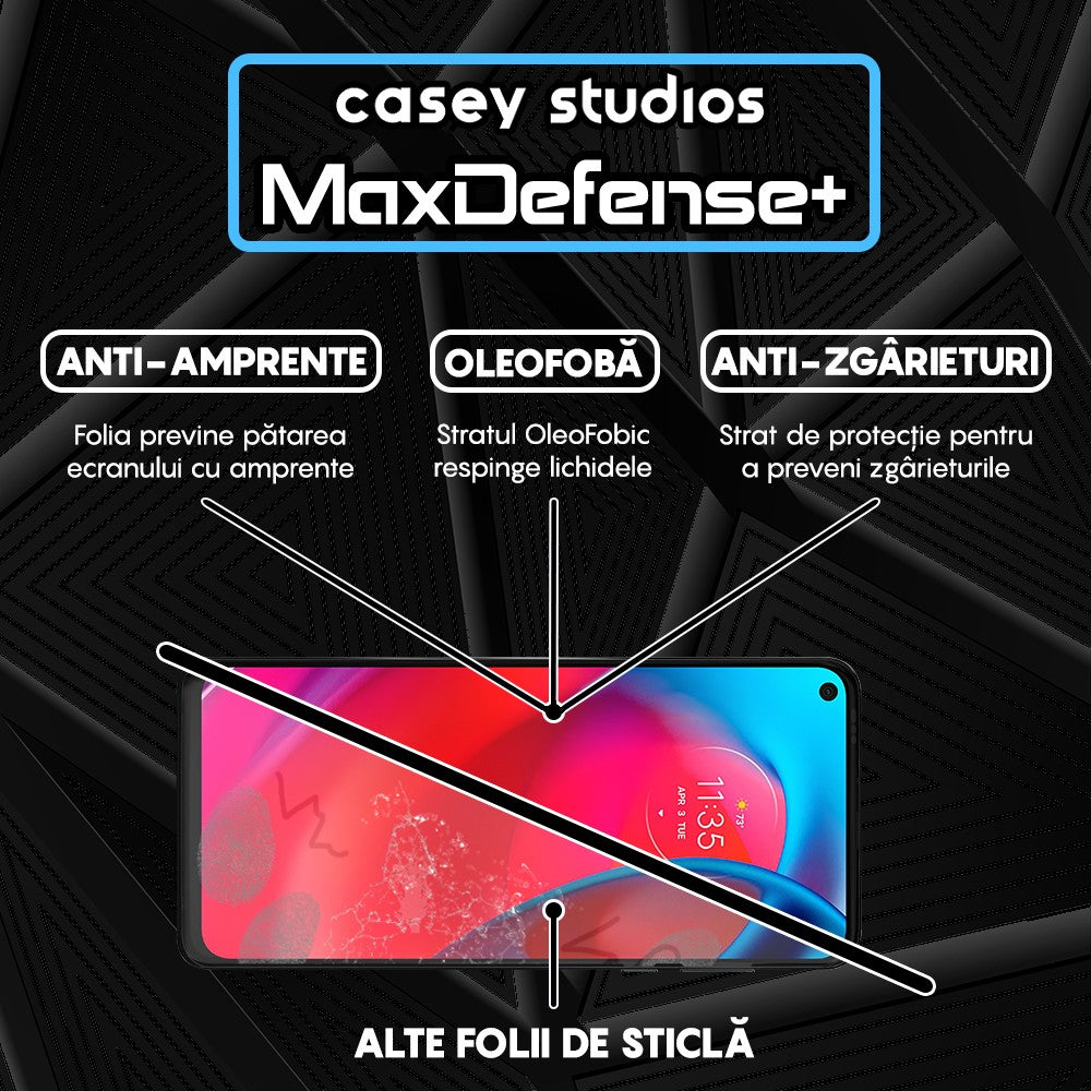 Folie Sticla MaxDefense+ - Motorola Moto G Stylus 5G 2024 - Negru