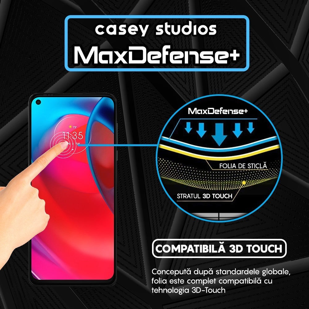 Folie Sticla MaxDefense+ - Motorola Moto G Stylus 5G 2024 - Negru