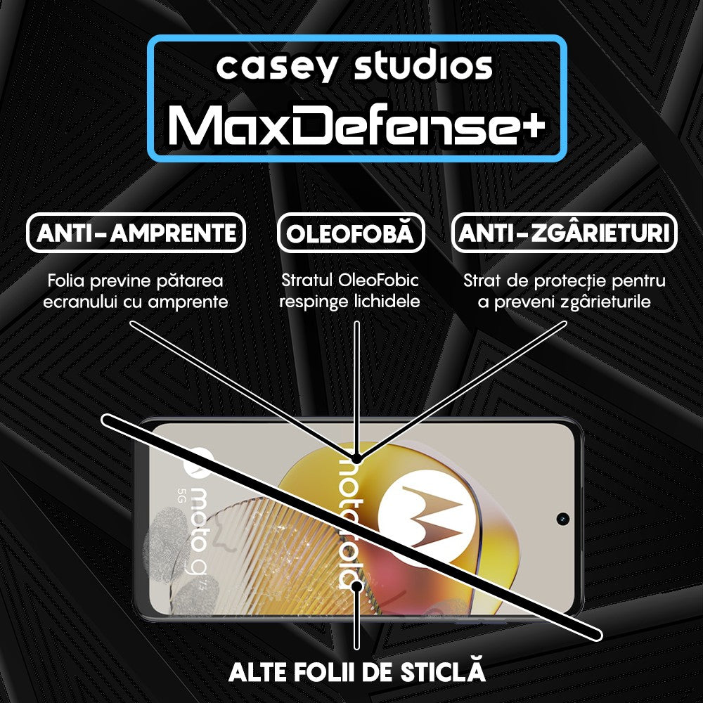 Folie Sticla MaxDefense+ - Motorola Moto G32/Moto G72/Moto G73 - Negru