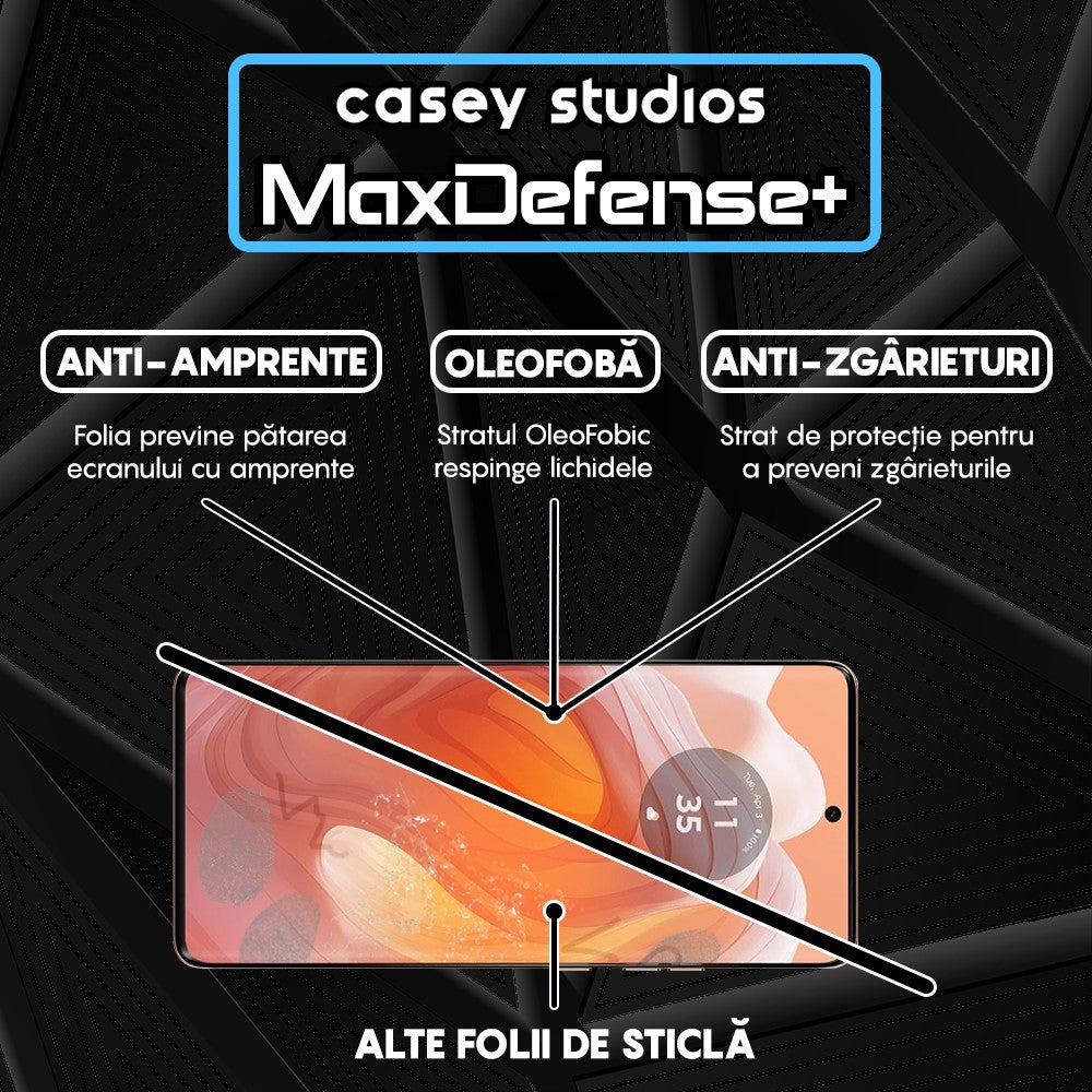 Folie Sticla MaxDefense+ - Motorola Moto X50 Ultra - Negru