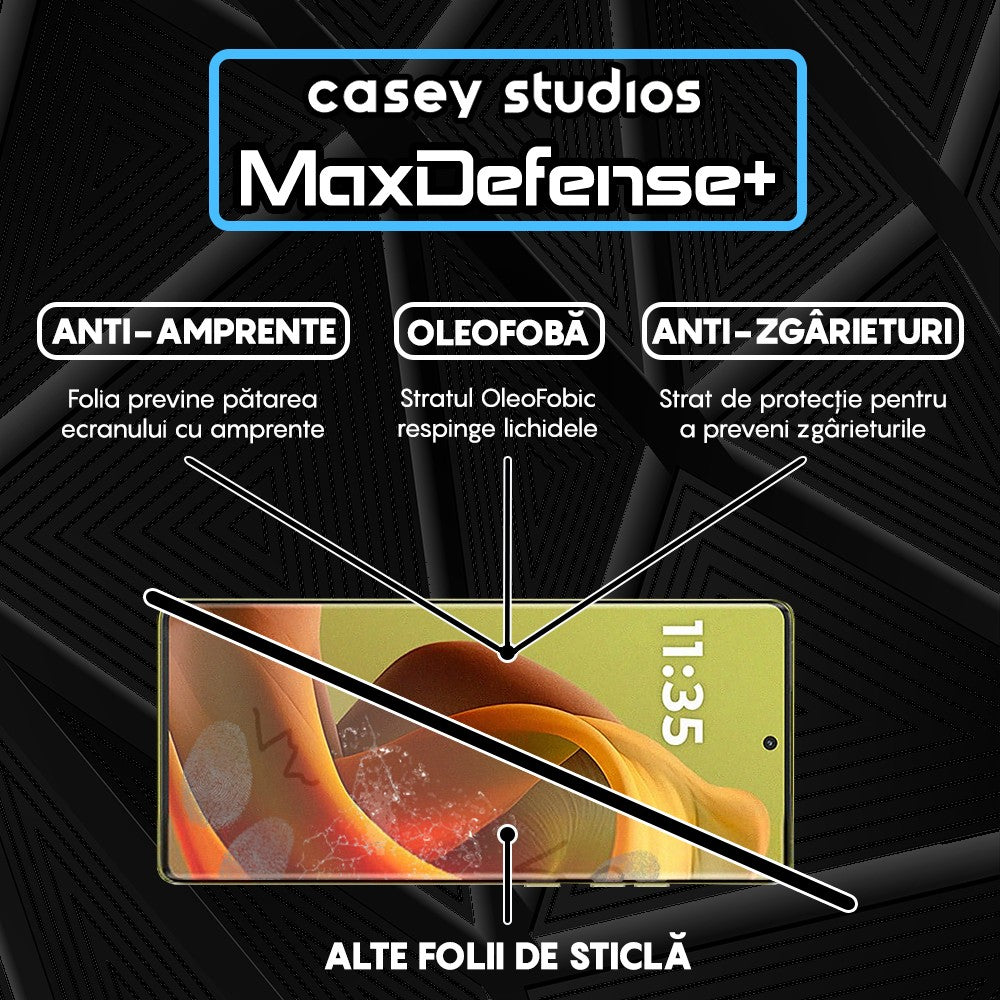 Folie Sticla MaxDefense+ - Motorola S50 Neo - Negru