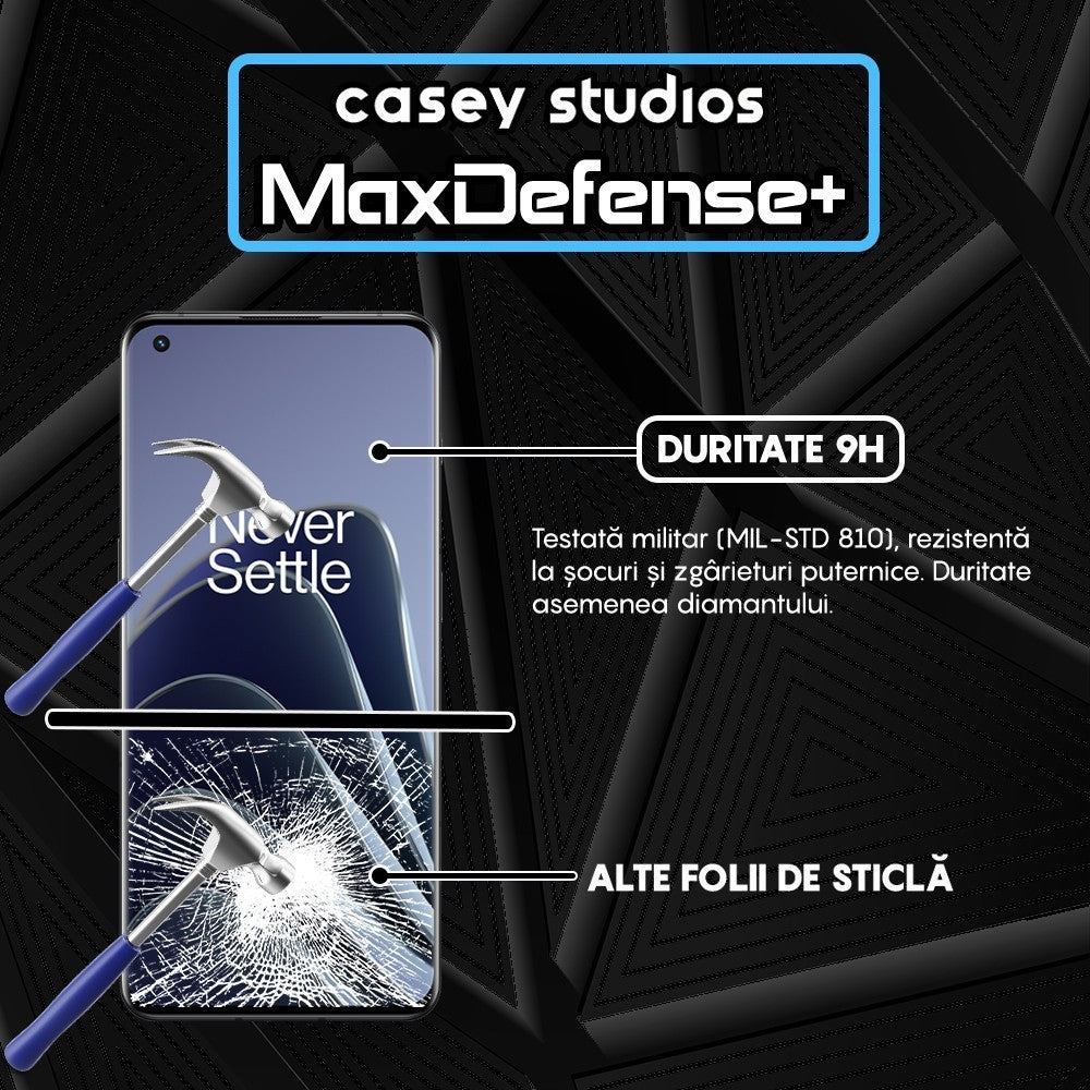 Folie Sticla MaxDefense+ - OnePlus 10 Pro/11 - Negru