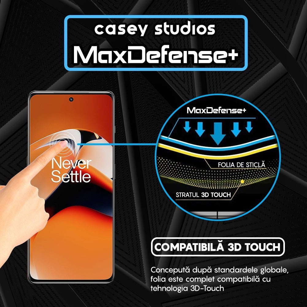 Folie Sticla MaxDefense+ - OnePlus 11R - Negru