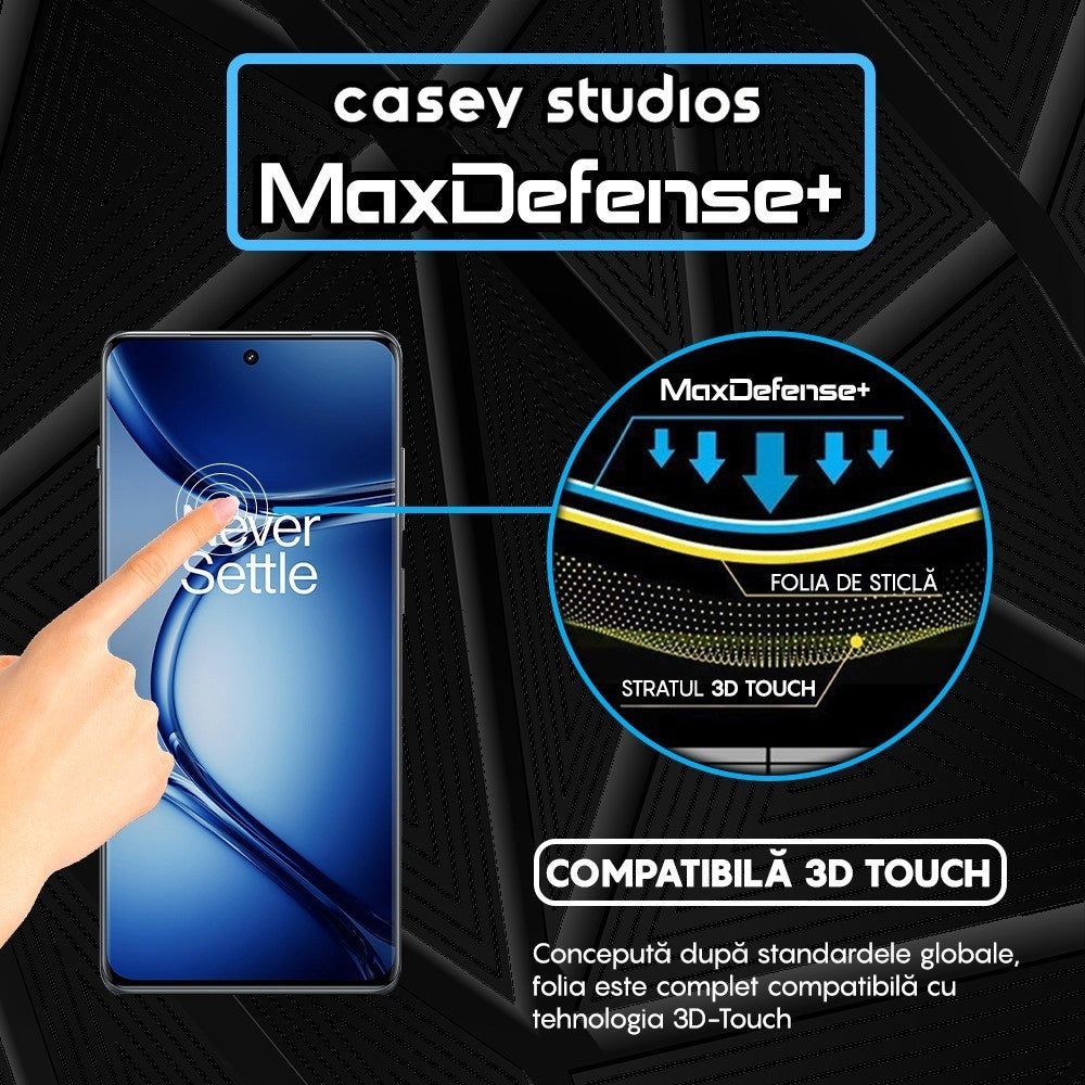 Folie Sticla MaxDefense+ - OnePlus Ace 2 Pro - Negru