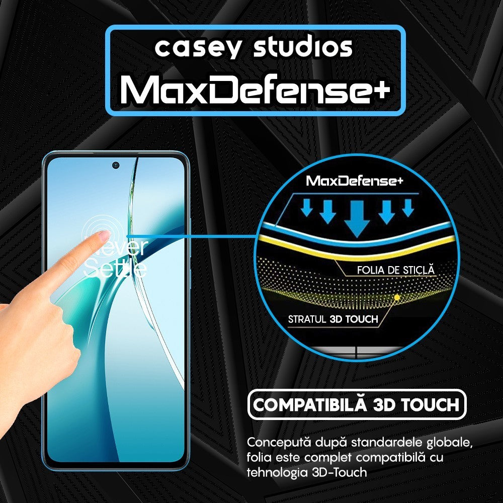 Folie Sticla MaxDefense+ - OnePlus Nord CE4 Lite - Negru