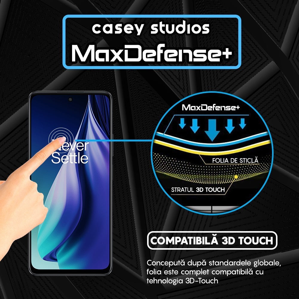 Folie Sticla MaxDefense+ - OnePlus Nord N30 SE - Negru