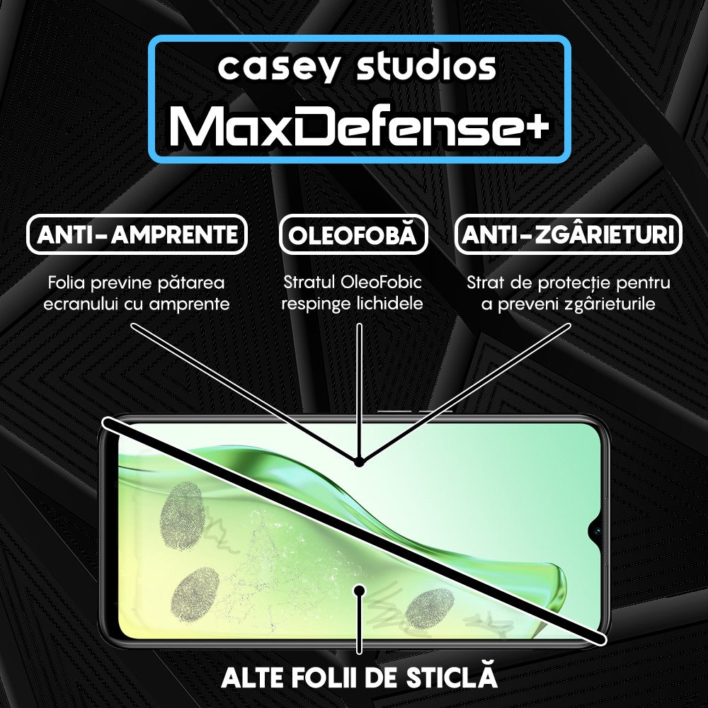 Folie Sticla MaxDefense+ - Oppo A31 - Negru